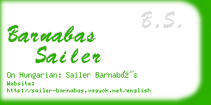 barnabas sailer business card